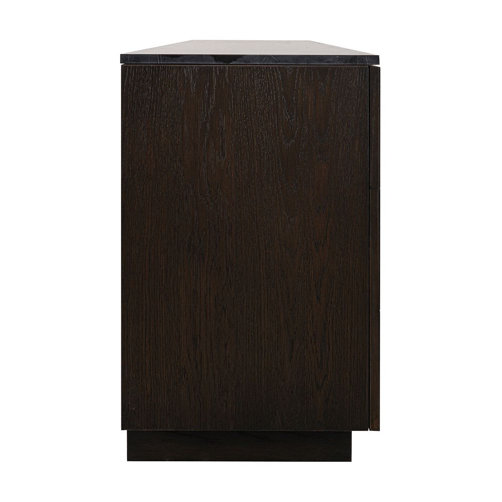 Benedict Smoked Oak Buffet - Black Marble