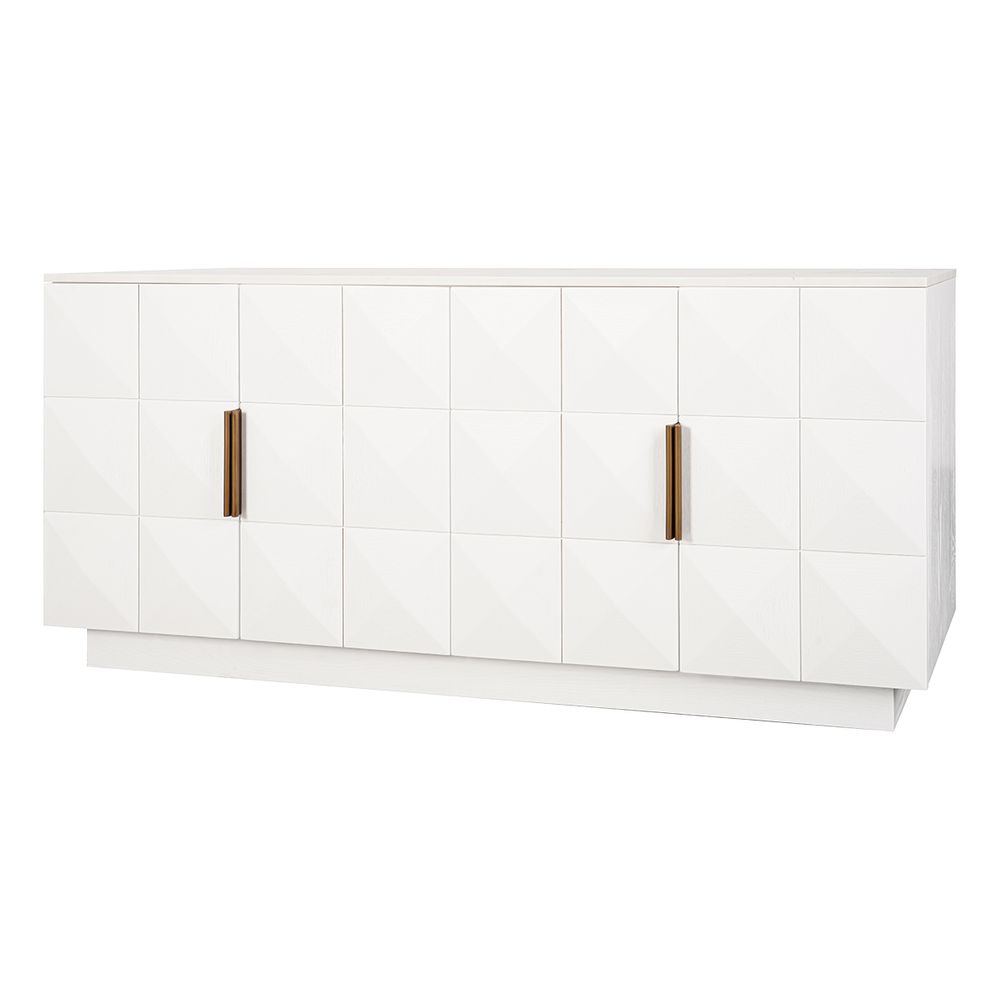 Benedict White Oak Buffet - Black Marble
