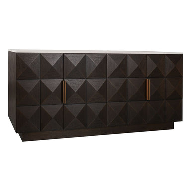 Benedict Smoked Oak Buffet - Black Marble