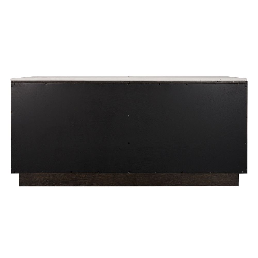 Benedict Smoked Oak Buffet - White Marble