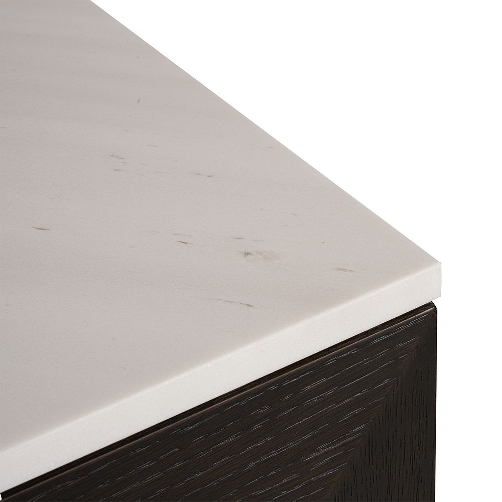 Benedict Smoked Oak Buffet - Black Marble