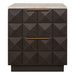 Benedict Smoked Oak Bedside Table - Travertine