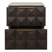 Benedict Smoked Oak Bedside Table - Travertine