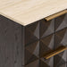 Benedict Smoked Oak Bedside Table - Travertine