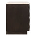 Benedict Smoked Oak Bedside Table - Travertine