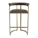 Dino Bar Stool with Upholstered Arms - Chocolate Linen