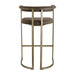 Dino Bar Stool with Upholstered Arms - Chocolate Linen