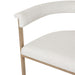 Dino Bar Stool with Upholstered Arms - Natural Linen