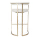 Dino Bar Stool with Upholstered Arms - Natural Linen