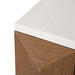 Benedict Walnut Bedside Table - Black Marble