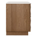 Benedict Walnut Bedside Table - Black Marble