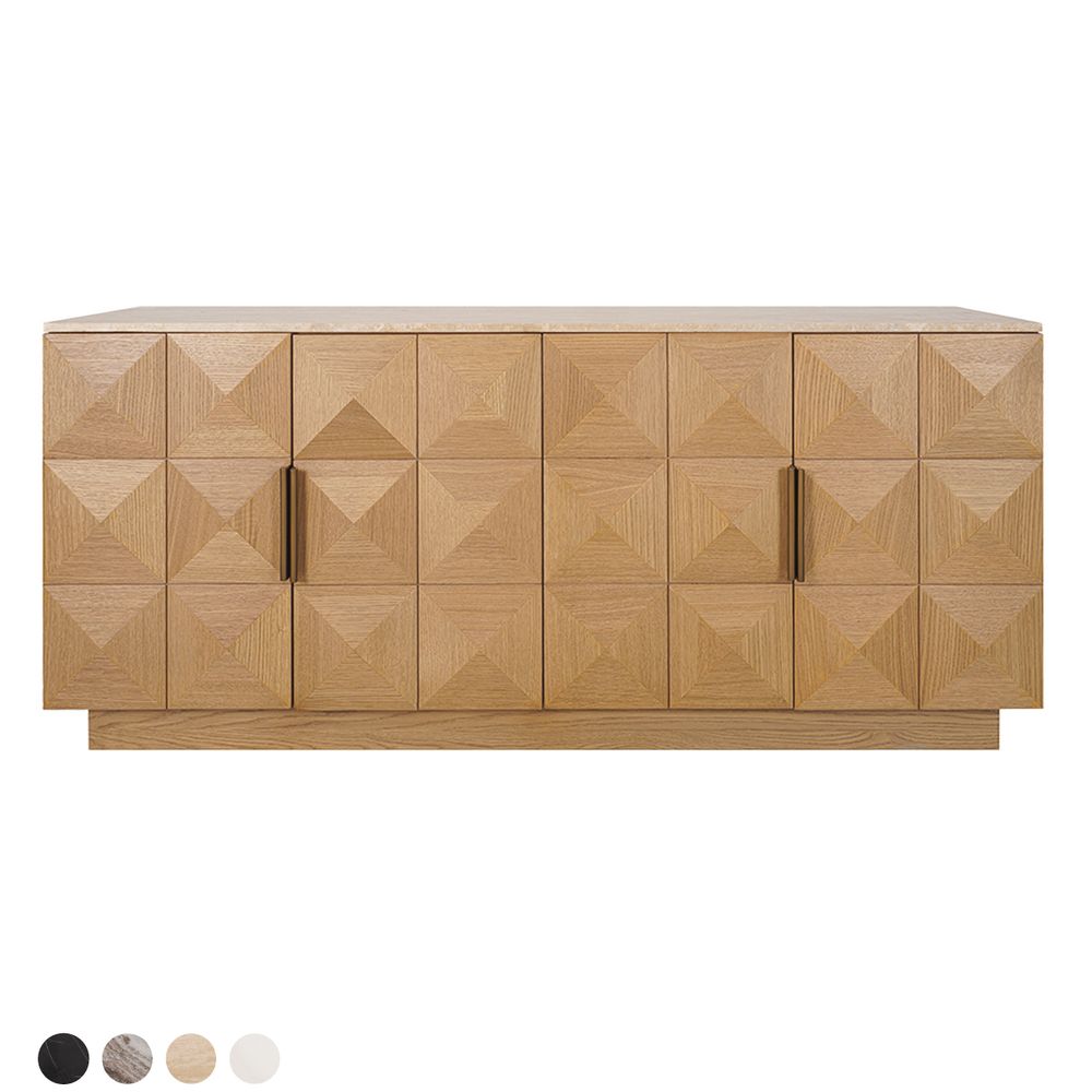 Benedict Natural Oak Buffet - Travertine