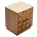 Benedict Walnut Bedside Table - Travertine