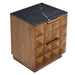 Benedict Walnut Bedside Table - Black Marble
