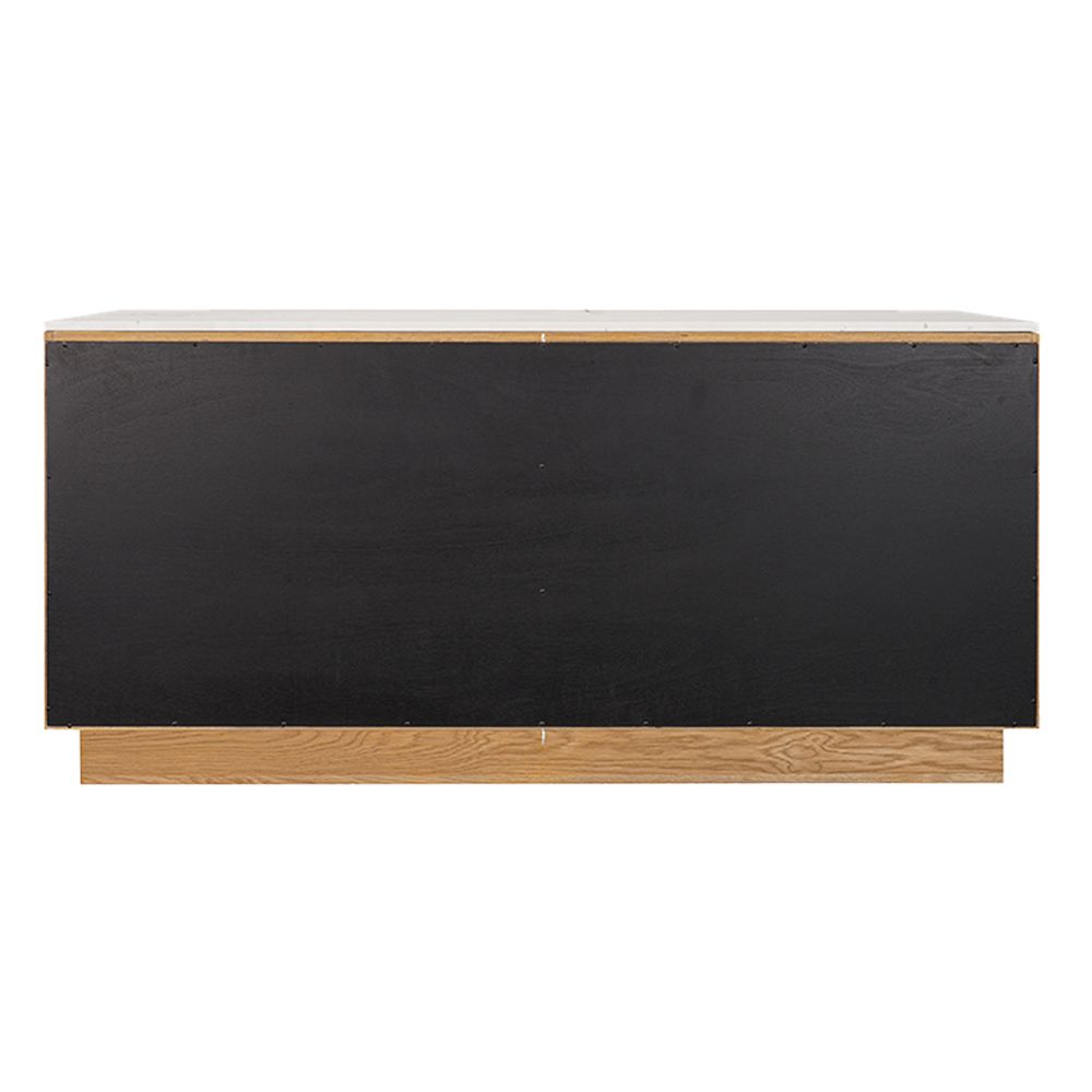 Benedict Natural Oak Buffet - White Marble