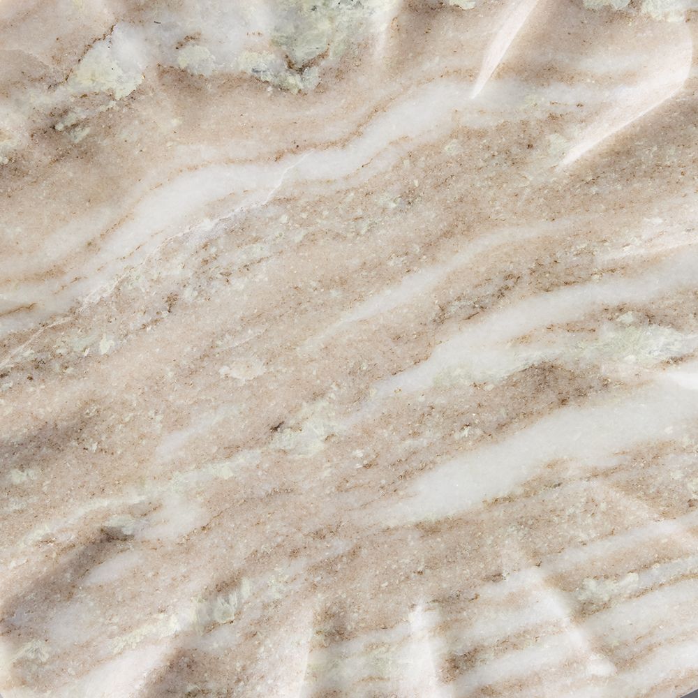 Stellar Marble Round Tray - Beige