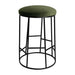 Aiden Black Steel Kitchen Stool - Moss Velvet