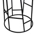 Aiden Black Steel Kitchen Stool - Dark Chocolate Velvet