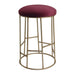Aiden Gold Steel Kitchen Stool - Mulberry Velvet