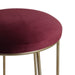 Aiden Gold Steel Kitchen Stool - Mulberry Velvet