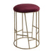 Aiden Gold Steel Kitchen Stool - Mulberry Velvet