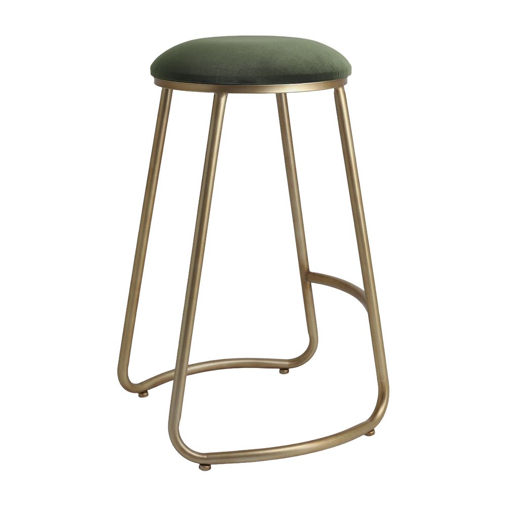 Annie Bar Stool - Moss Velvet