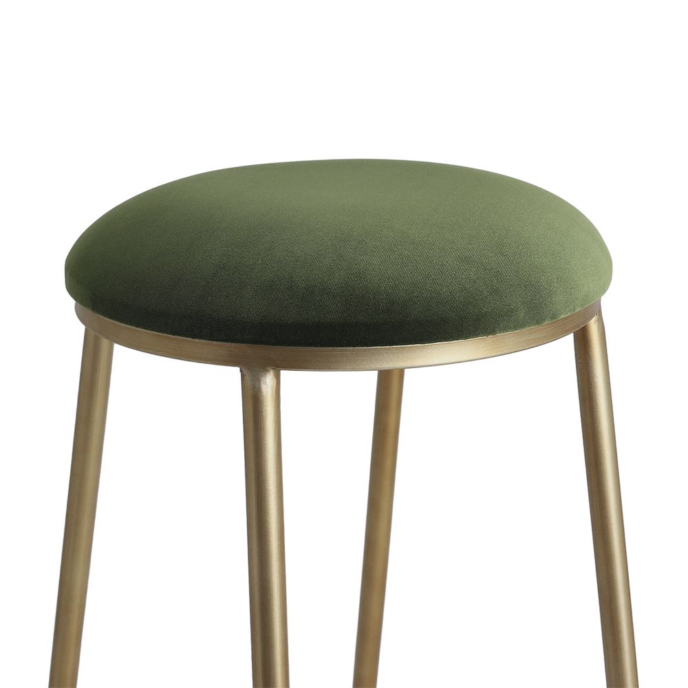 Annie Bar Stool - Moss Velvet