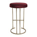 Blackley Gold Iron Kitchen Stool - Mulberry Velvet