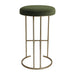 Blackley Gold Iron Kitchen Stool - Moss Velvet