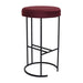 Blackley Black Iron Kitchen Stool - Mulberry Velvet