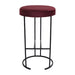 Blackley Black Iron Kitchen Stool - Mulberry Velvet