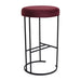 Blackley Black Iron Kitchen Stool - Mulberry Velvet