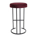 Blackley Black Iron Kitchen Stool - Mulberry Velvet