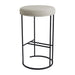 Blackley Black Iron Kitchen Stool - Speckle Ecru