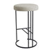 Blackley Black Iron Kitchen Stool - Speckle Ecru