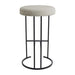 Blackley Black Iron Kitchen Stool - Speckle Ecru