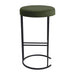 Blackley Black Iron Kitchen Stool - Moss Velvet