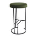 Blackley Black Iron Kitchen Stool - Moss Velvet