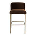Leon Kitchen Stool - Dark Chocolate Velvet