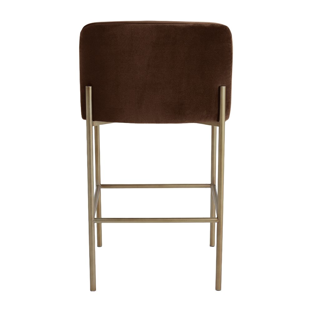 Leon Kitchen Stool - Dark Chocolate Velvet