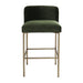 Leon Kitchen Stool - Moss Velvet