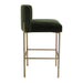 Leon Kitchen Stool - Moss Velvet