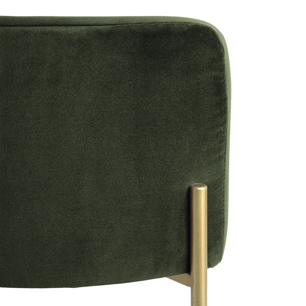 Leon Kitchen Stool - Moss Velvet