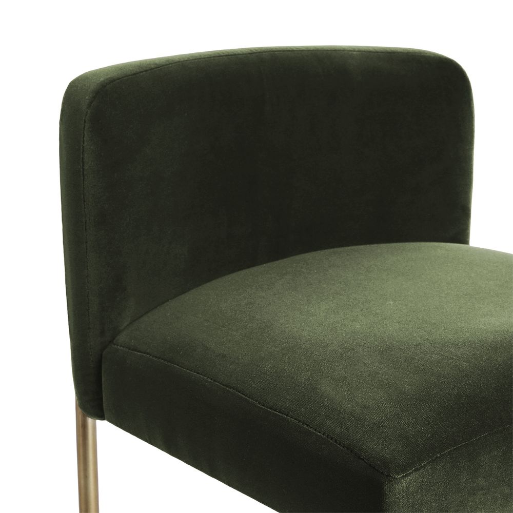 Leon Kitchen Stool - Moss Velvet