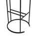 Blackley Black Iron Kitchen Stool - Dark Chocolate Velvet