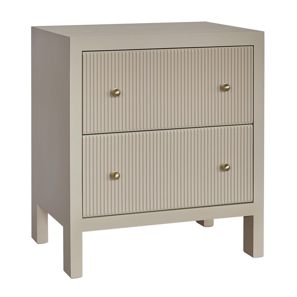 Ariana 67x76cm Bedside Table - Beige