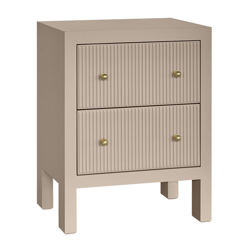 Ariana 50x65cm Bedside Table - Beige