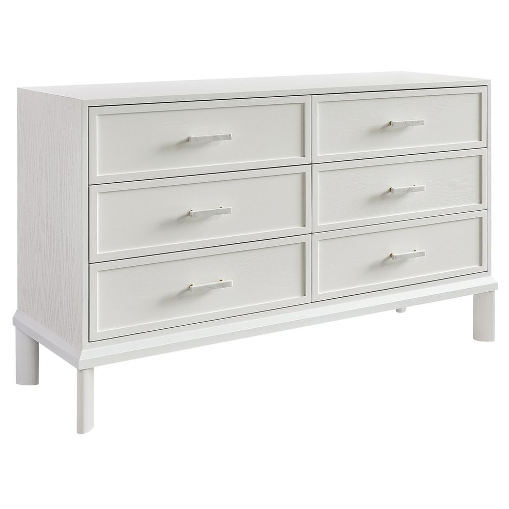 Jill 6 Drawer Chest - White
