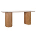 Barlow Marble Console Table - Natural Oak