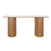 Barlow Marble Console Table - Natural Oak